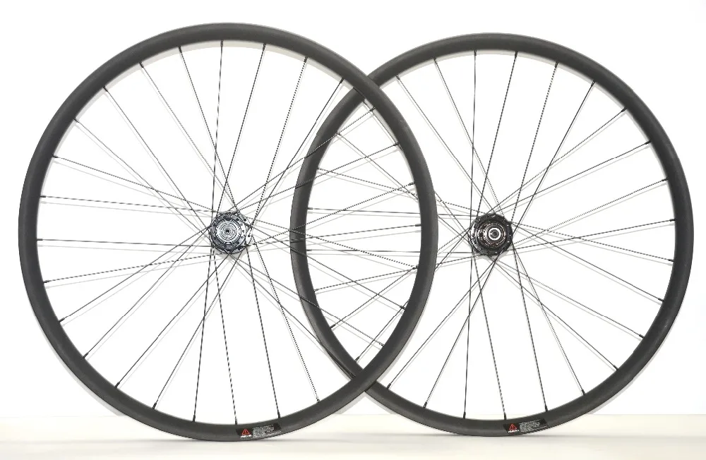 

29ER MTB AM/DH clincher tubuless ready carbon wheelset 35mm width 25mm depth down hill mountain bike hoolless carbon wheels