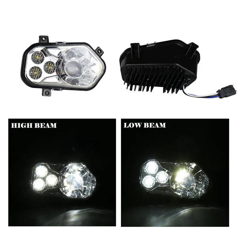 ATV Accessories Led Lights Atv Headlights Polaris RZR XP 900 New LED headlights Polaris RZR 800 LED Black projector headlights