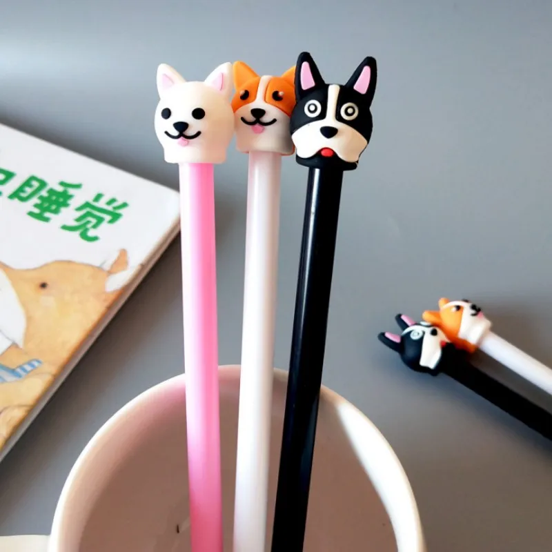 3 шт./лот милая собака животное мультфильм пластиковая гелевая ручка материал