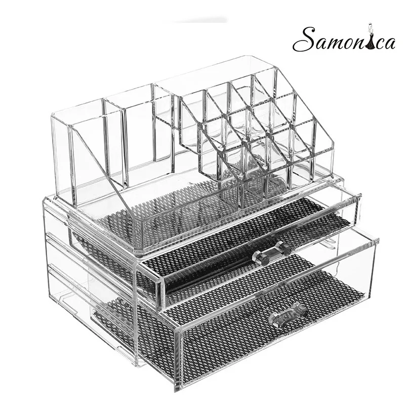 Акриловая черная Нижняя многофункциональная большая емкость ювелирная помада