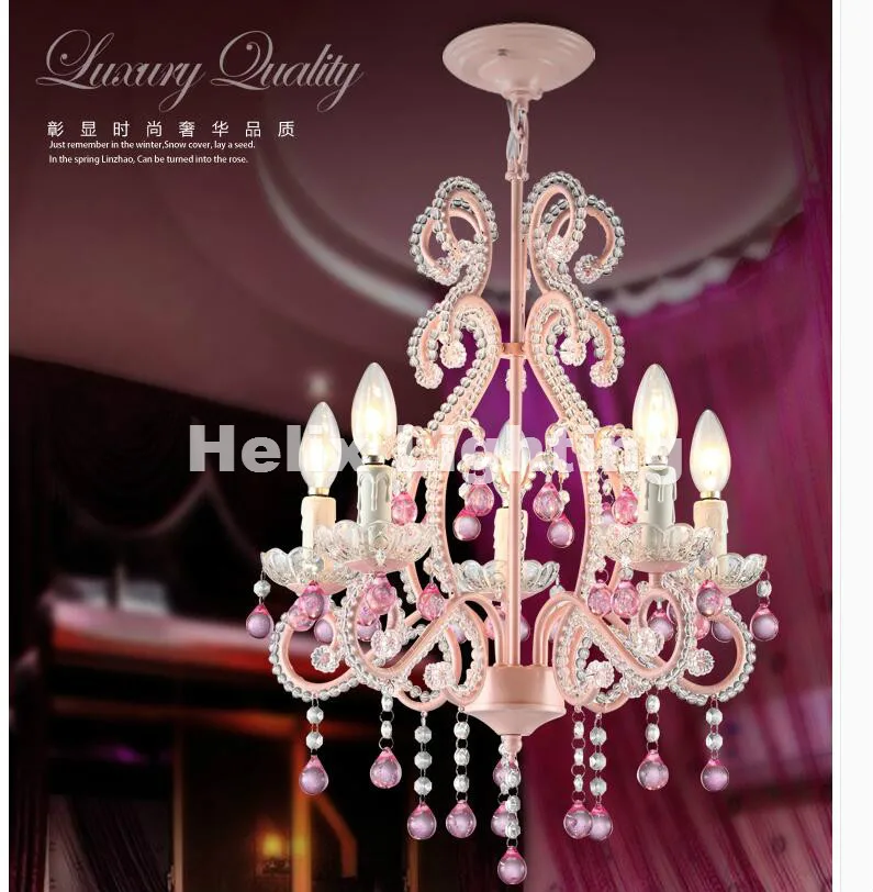 Бесплатная доставка розовая люстра в стиле ар деко смешанный цвет белый E14