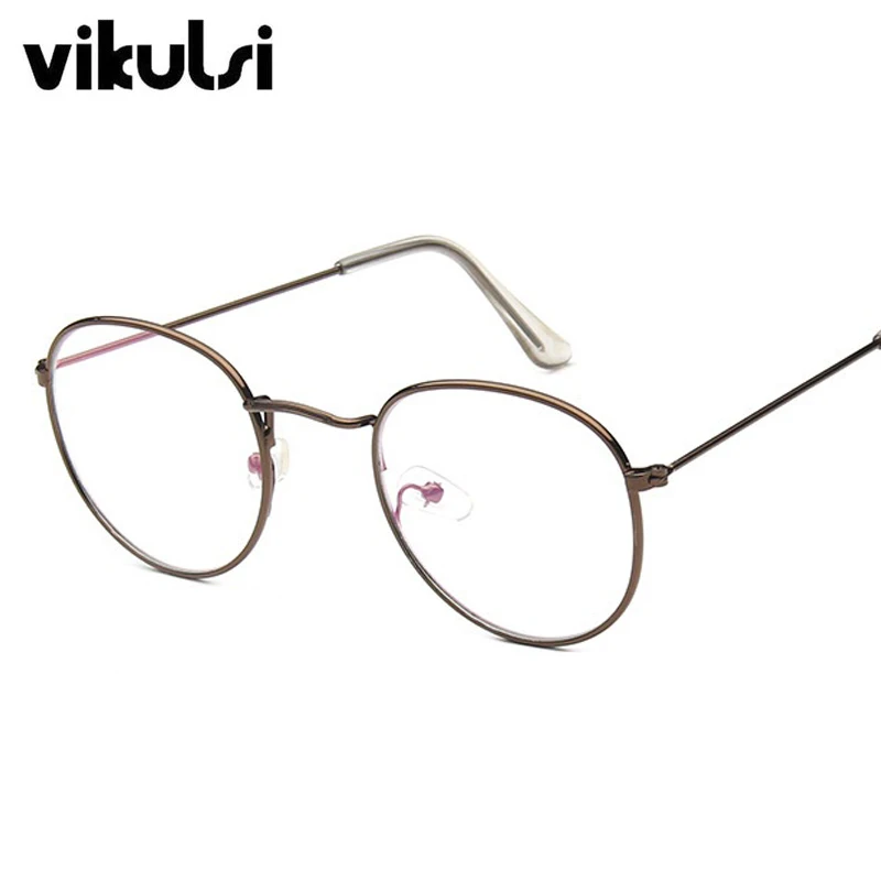 Круглое прозрачное стекло es для близорукости с прозрачным стеклом женщин и