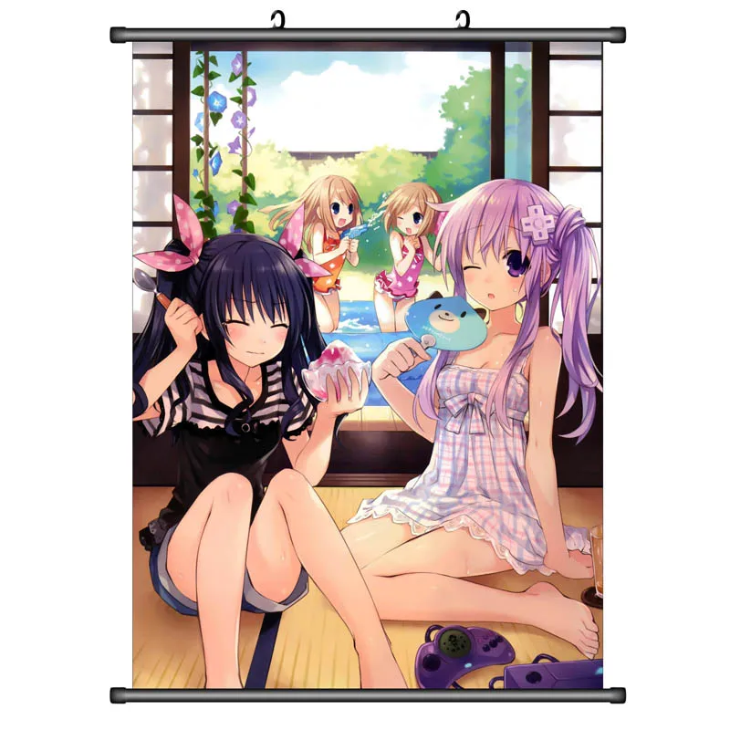 Hyperdimension Neptunia 60X80 см японский HD аниме постер тканевая живопись свитки баннер