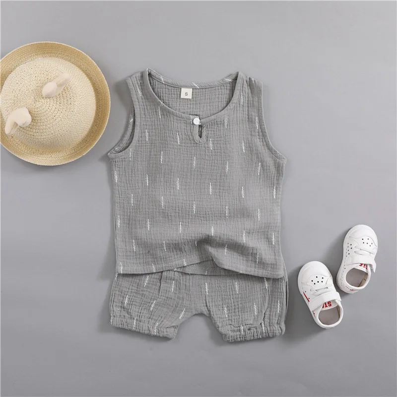 Одежда для маленьких мальчиков повседневный спортивный костюм в летнем стиле с