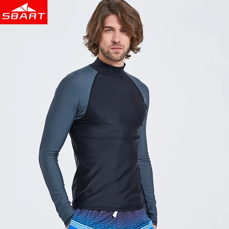 Sbart мужской спортивный топ с длинными рукавами, купальные костюмы, одежда для дайвинга, рубашка, купальный костюм, гидрокостюм для подводной охоты, футболка с воздушным змеем