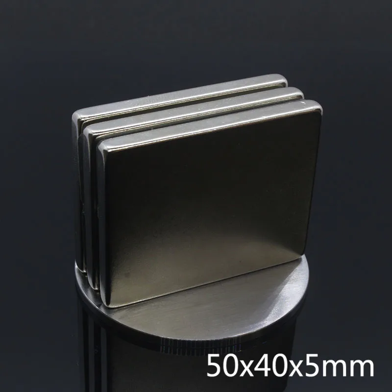 1 шт. 50x40x5 мм магнитов NdFeB (неодим-супер сильный кубом неодимовые магниты мощный