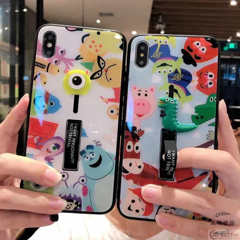 Для iPhone 7/8 plus чехол для телефона с мультяшными монстрами оболочка X/XS Max XR милая