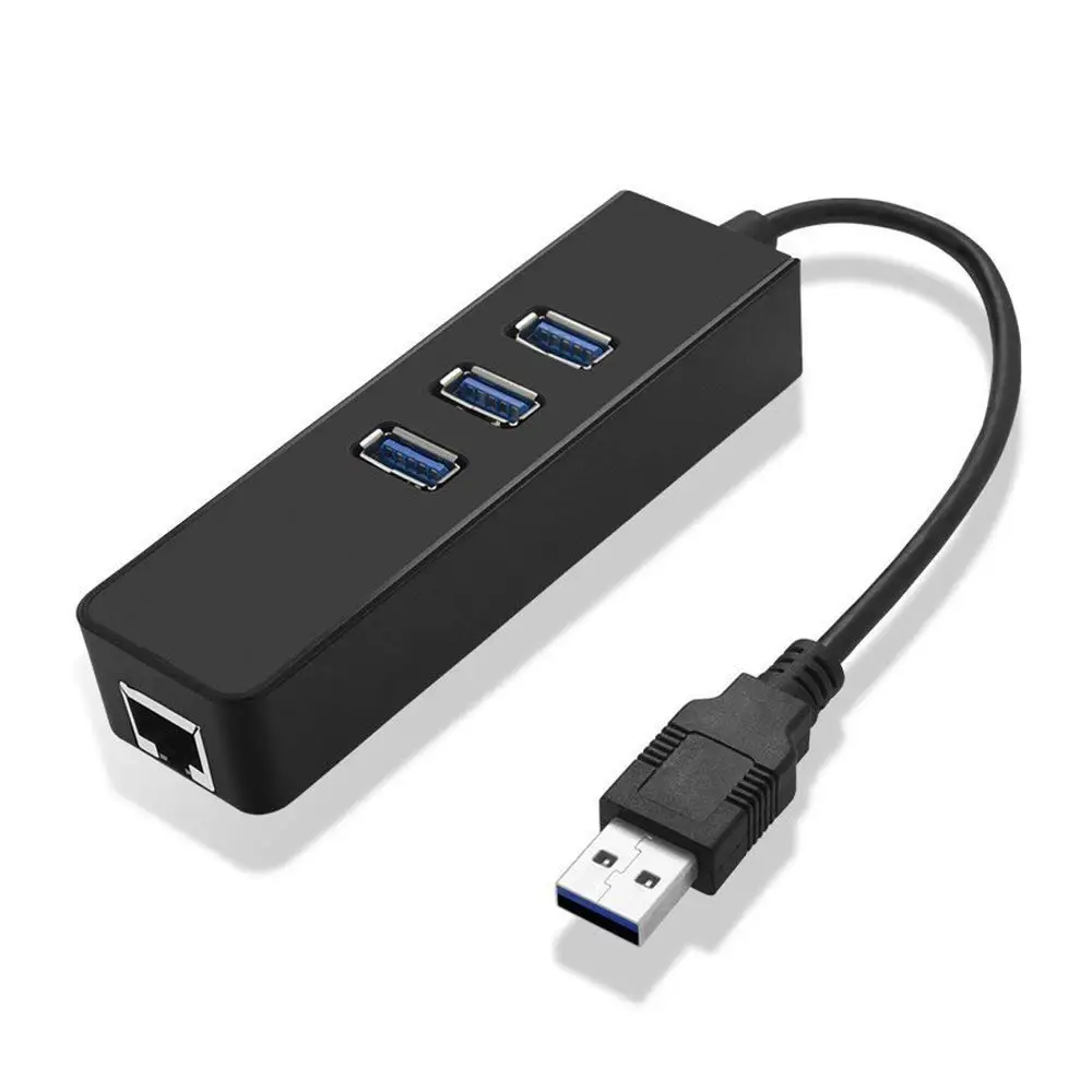 3-портовый концентратор USB 3 0 со RJ45 10/100/1000 гигабитный Ethernet-адаптер конвертер LAN
