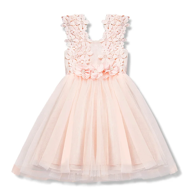 Little Baby Kids Dress For Girl Lace Flower Baptism Dresses Clothing 1 Years Birthday Party Tulle Tutu Casual Wear | Детская одежда и