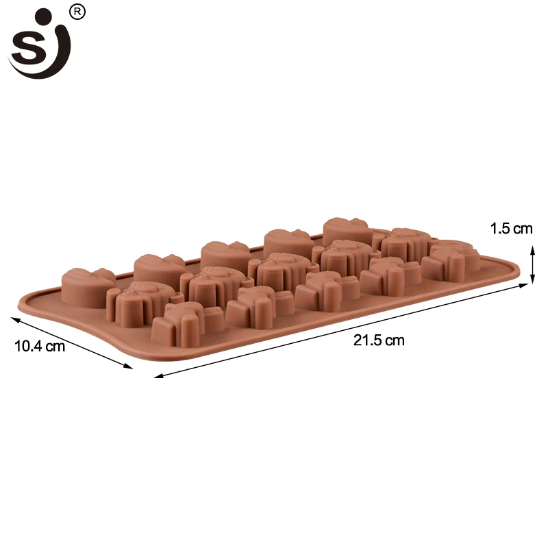 SJ шоколадная форма в виде животных медведя кролика утки противень для выпечки