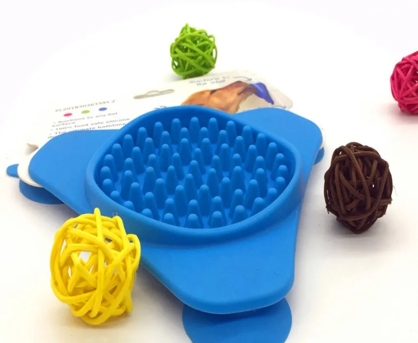 Новая миска для домашних животных медленная пищевая тарелка силиконовая