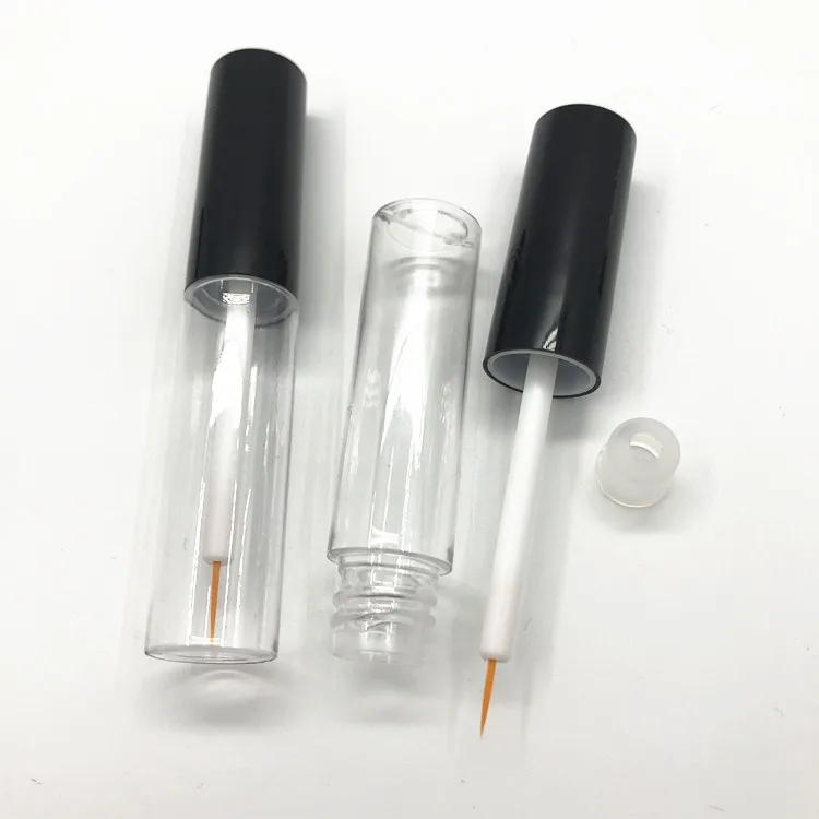 

New 8ml PET Clear Eyeliner tubes Empty Eyelash Bottles Black Cap,DIY make up Cosmetic packing container
