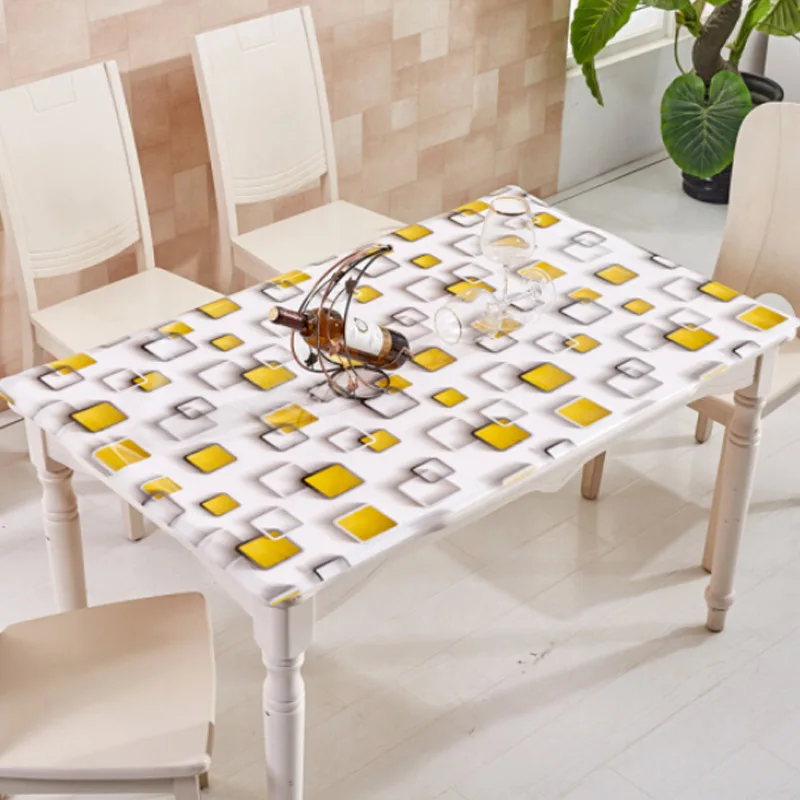 Водонепроницаемая скатерть из ПВХ HAZY маслостойкая Скатерть в клетку с