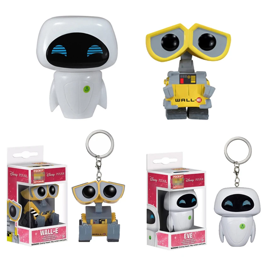 Funko pop WALL E брелок игрушки Смайл ЕВА и робот фигурка Коллекционная модель Pixar аниме