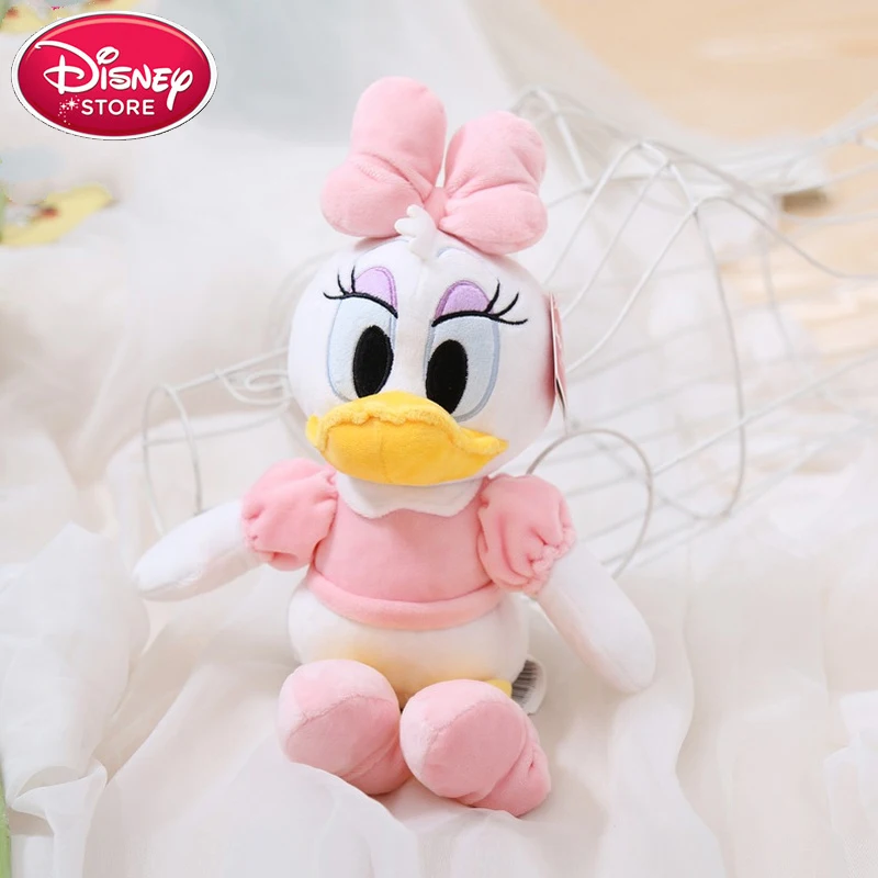 pink duck Дисней Микки Минни Маус плюшевые куклы пух фаунтлерой утка Ститч тигровый поросенок Мягкая кукла Дисней игрушки для детей подарок - Цвет: pink duck