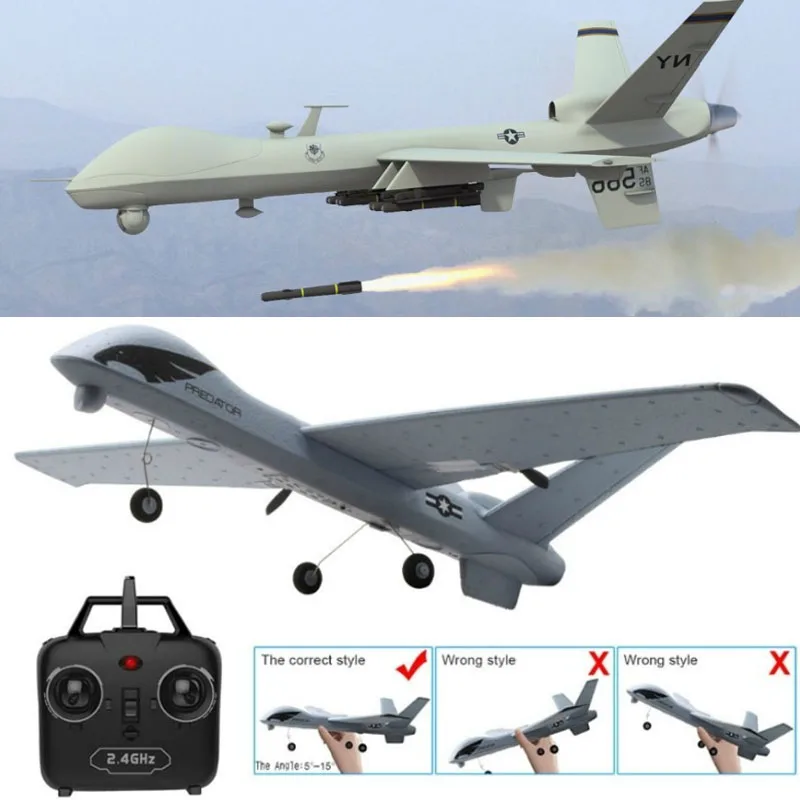 RC самолет Z51 2 4 г Летающая модель светодиодный Fpv Vitesse высота 100 м самолеты на
