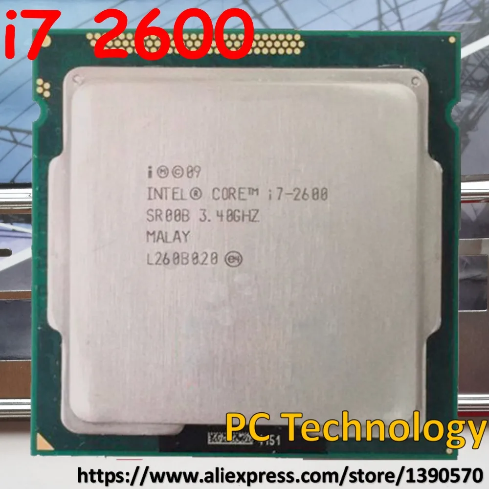 Оригинальный процессор Intel Core i7 2600 3 4 ГГц 8M LGA1155 95 Вт Настольный четырехъядерный