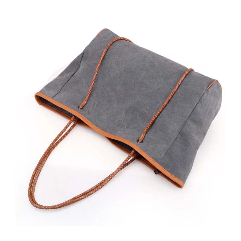 Chuwanglin Винтаж Сумочка Холст женщин сумки повседневные однотонные женские на