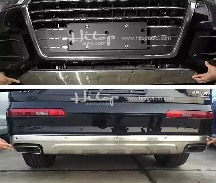 Бампер для Q7 опорная плита protectorguard всего 2 шт. 304 нержавеющая сталь не плохое ABS