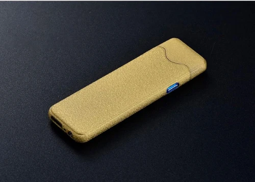 Зажигалка USB Электронная Вольфрамовая турбо Зажигалка WilndProof плазменная зажигалка Прикуриватель для курения Бесплатные лазерные логотипы на металле - Цвет: matte gold