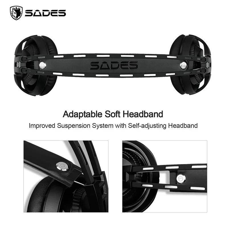 SADES R2 USB 7,1 канала Игровые наушники компьютерная игра гарнитура стерео наушники с микрофоном дыхание светодиодный свет для PC Gamer