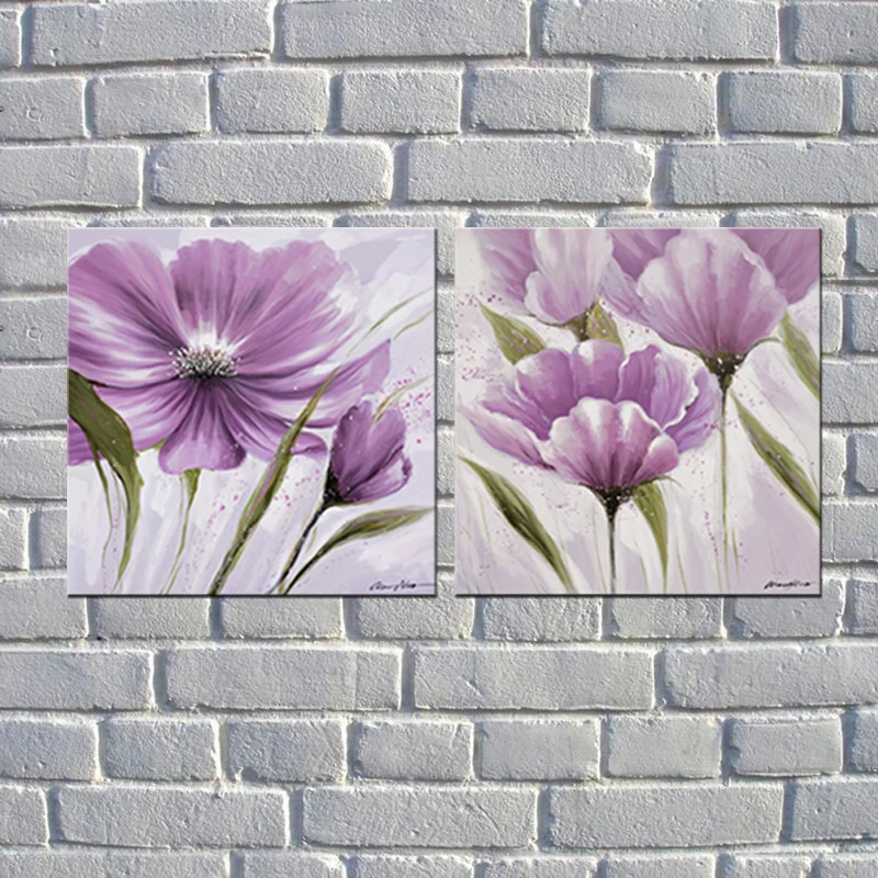 Модульные цветочные картины ручной работы абстрактные Масляные для украшения