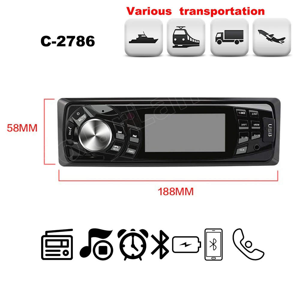 Высокое качество 1 Din 12V SD USB MP3 плеер Bluetooth FM Aux вход приемник Электроника авто радио