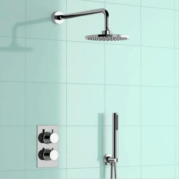 Ванная комната настенный круглый 8-дюймовый латунный душевой набор