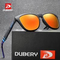 dubery vintage sunglasses mens polarized driving sport sun glasses uv protection fashion for men women mirror shades uv400