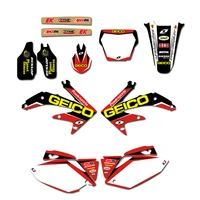 pirt bike team graphic background decals and stickers kit for honda crf450 crf450r crf 450 450r 2005 2006 2007 2008