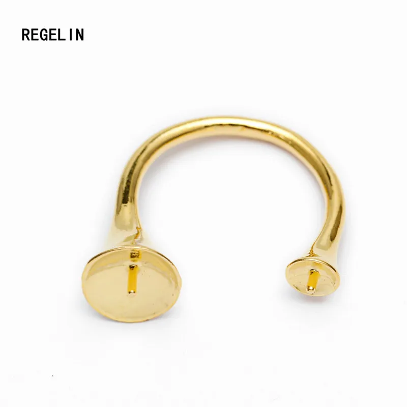 REGELIN, модные украшения, 5 шт./лот(5 мм, 10 мм), открытые кольца, двойные Кабошоны, поднос, сделай сам, кольца на палец, аксессуары