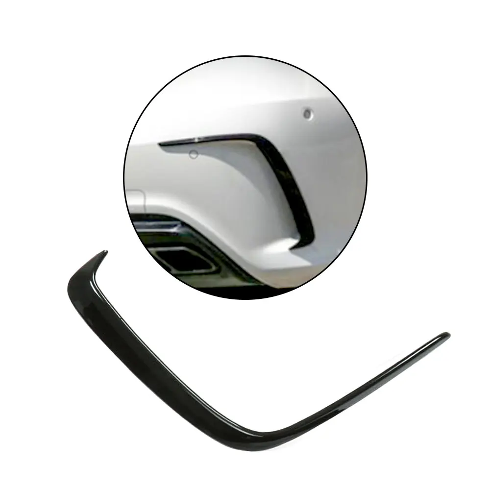 ABS black Класс углеродного волокна задний бампер спойлер вентиляционное отверстие крышка отделка для Mercedes-Benz W176 A класс A200 A260 A45 AMG- не стандартный - Цвет: ABS black