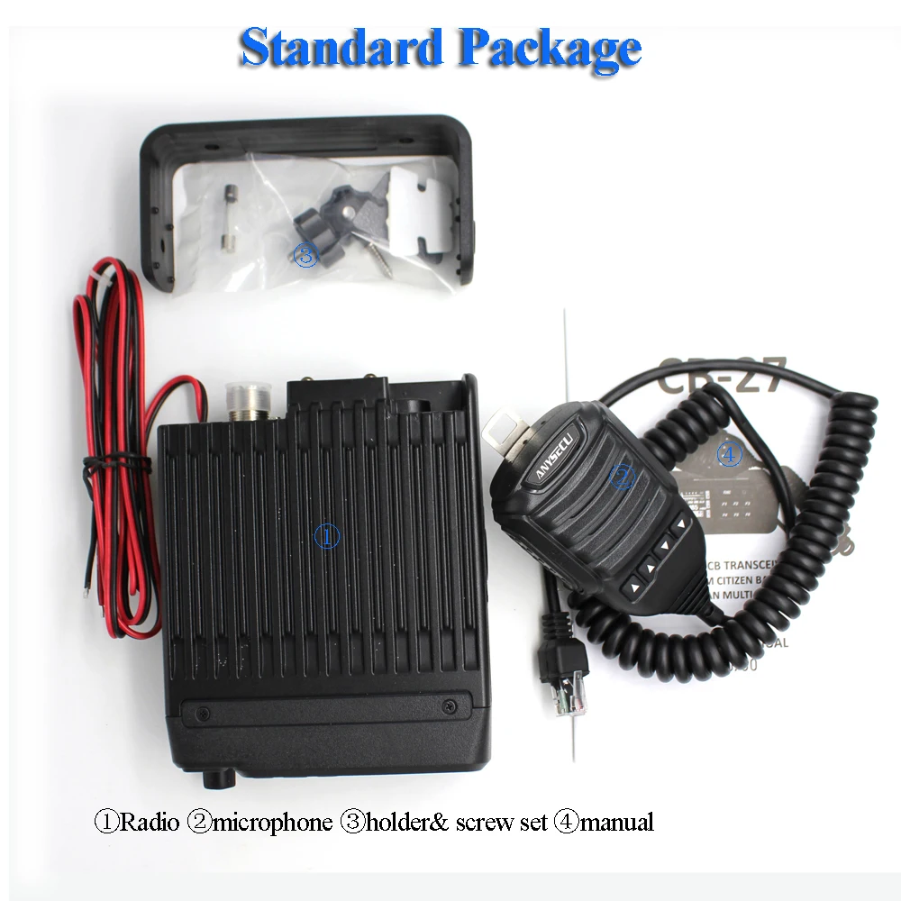 2 шт. Новый CB радио anysecu A-CB27 коротковолновый мобильный 26 965-27 405 МГц AM/FM Citizen бренд