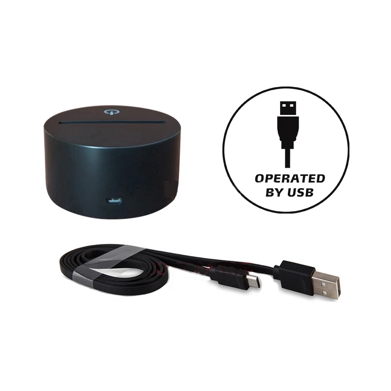 Бедный человек 7 цветов изменить 3D Ночные светильники Акриловые свет украшения