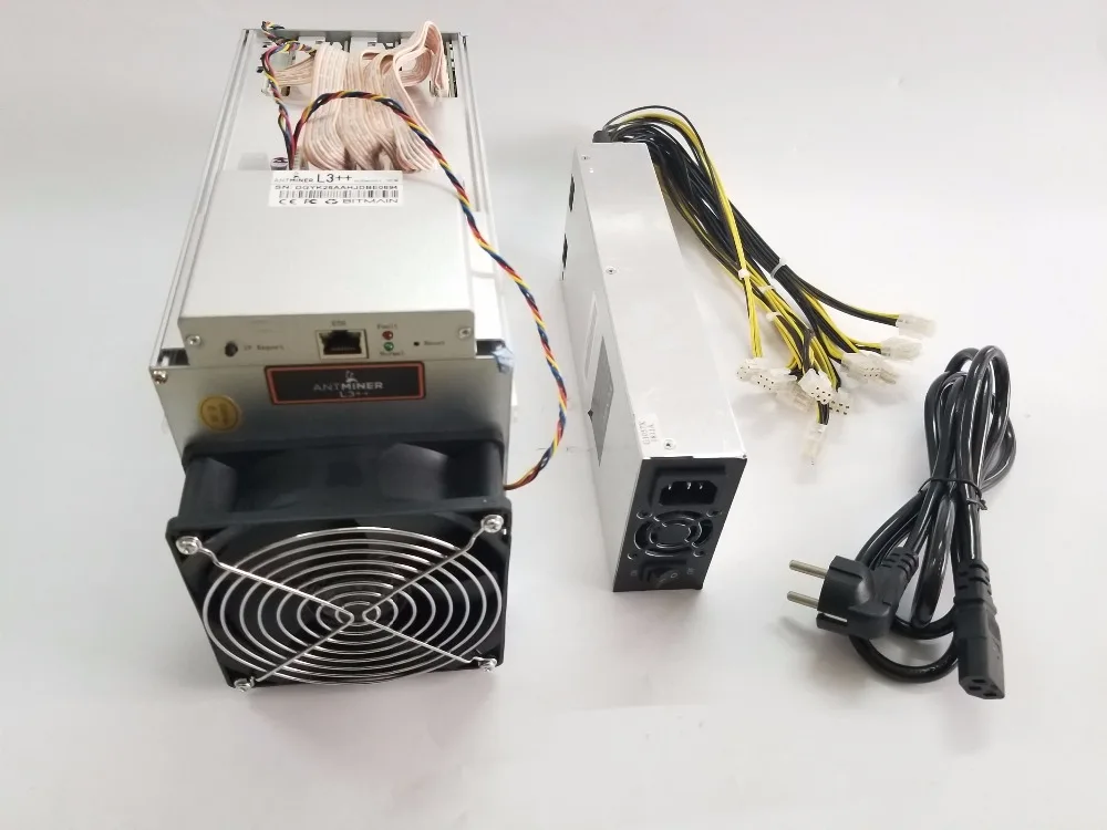 ASIC Chip Miner New ANTMINER L3++ 580M с БП Scrypt Miner LTC liteion Mining Machine лучше, чем ANTMINER L3+ S9 S9i