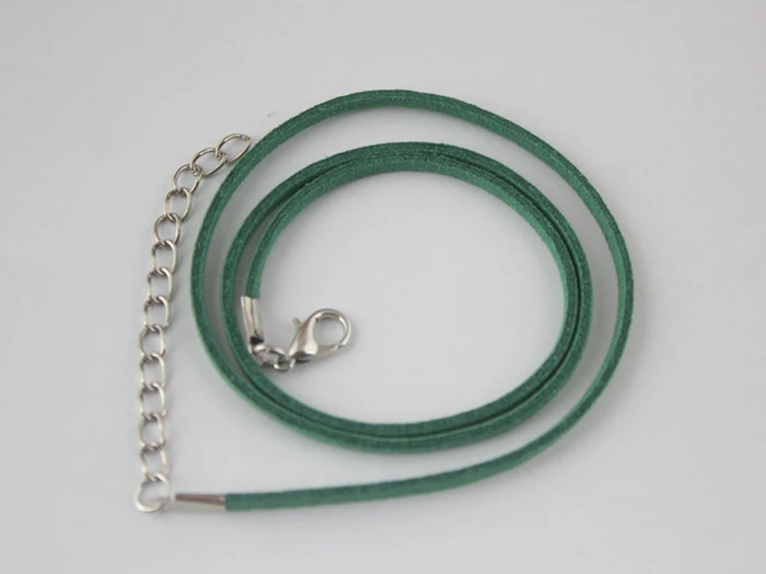 

100pcs/lot 6 Colors 18inch Flat Faux Suede Korean Velvet Leather Cord Necklace With Lobster Clasp DIY Jewelry Making Accessories