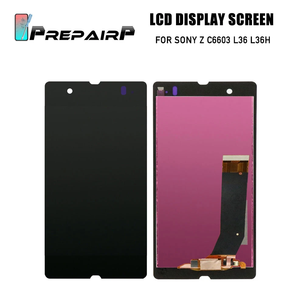 Замена ЖК-сенсорного экрана для sony xperia z sutiable моделей C6603 C6606 L36 L36H L36I с бесплатными