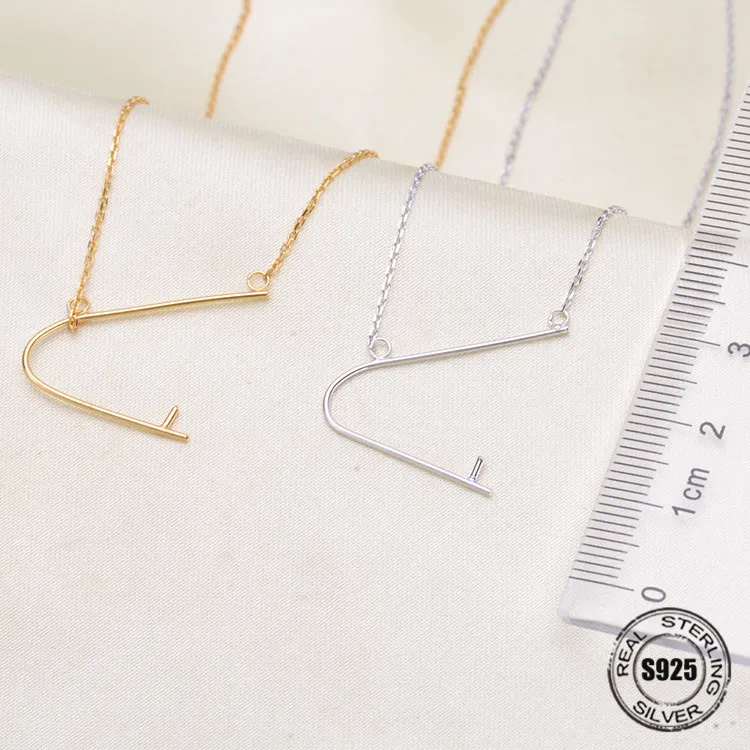 

Necklace Pendant Findings S925 Sterling Silver Necklace Chain Settings Jewelry Parts Fittings Jewelry Making Charm Accessories
