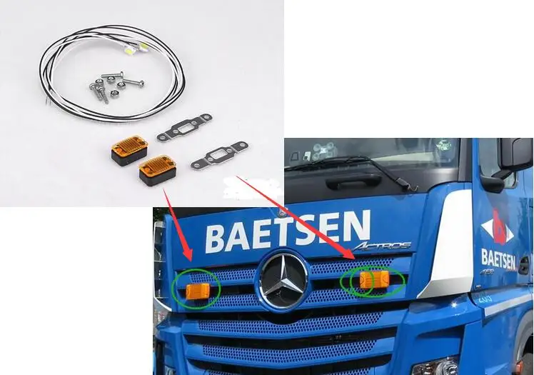 Передний светодиодный светильник для вождения лампа трактора 1/14 Тамия Benz actros 3363