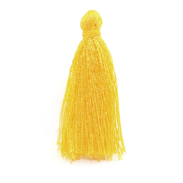 Golden Yellow Tassls 100 шт мини-кисточка бахрома кулон материалы для поделок DIY маленькие кисточки отделка одежды шторы декоративные серьги ювелирные изделия компоненты - Цвет: Golden Yellow Tassls