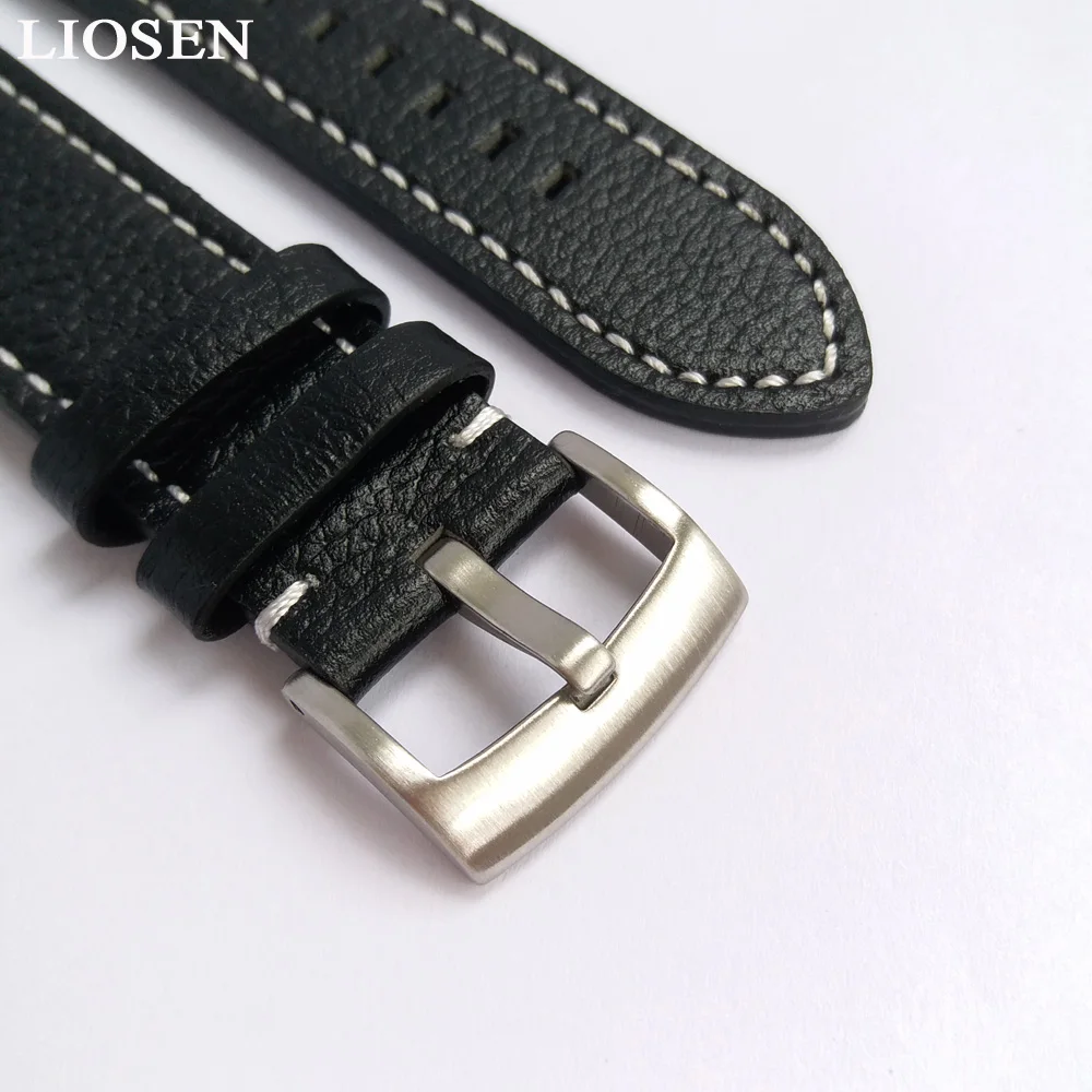 Ремешок для часов LIOSEN, из натуральной кожи, для Apple Watch, винтажный стиль, Пряжка из нержавеющей стали, 38 мм, 42 мм, черный, коричневый, светильник (art.: 7a4f3aff9) - 7a4f3aff9