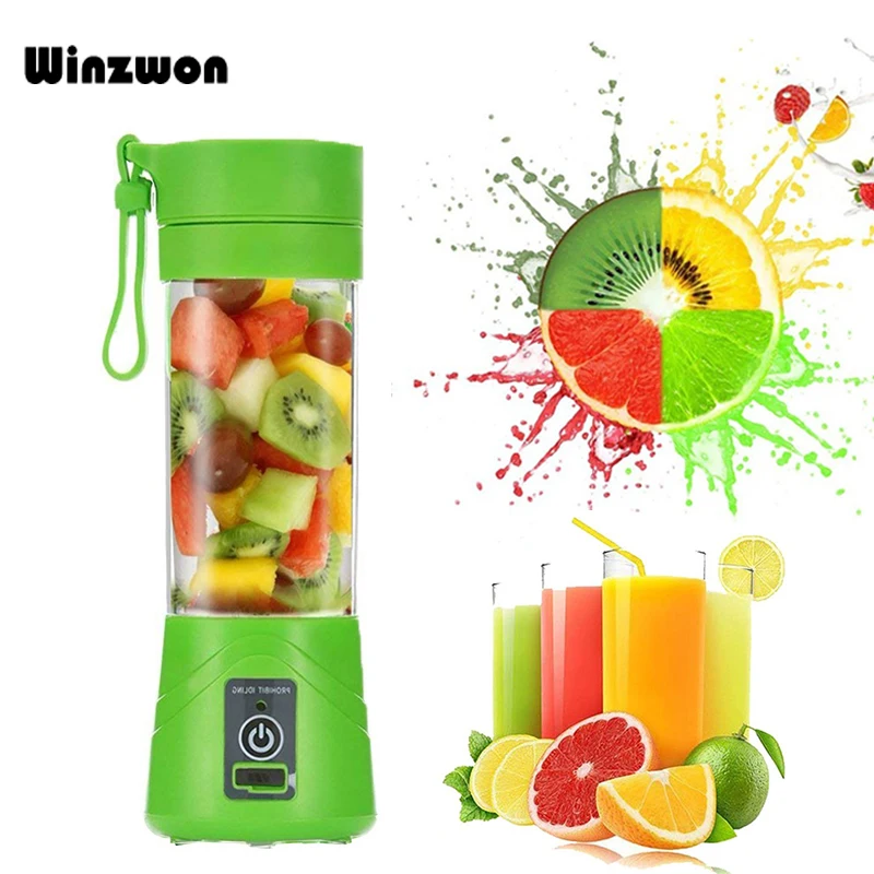 380ML USB Rechargeable Juicer Bottle Juice Maker Cup Orange Lemon Vegetables Fruit Milkshake Smoothie Squeezers Reamers | Дом и сад