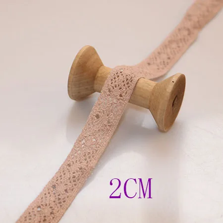 5 ярдов плетеный хлопок кружево отделка для DIY шитье шторы ремесло декоративное 15-2 мм кружевная ткань лента - Цвет: Коричневый