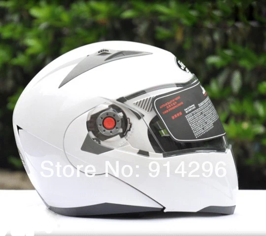 Мотоцикл JIEKAI шлемы безопасный двойной козырек ECE DOT флип шлем мото гонки 4 сезона мото r цикл Мото шлем - Цвет: Белый