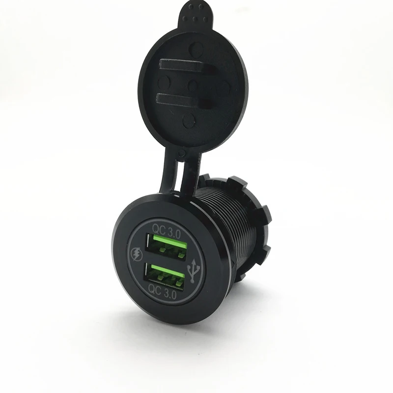 Автомобильное зарядное устройство двойной USB QC3.0 адаптер питания розетка Прочный