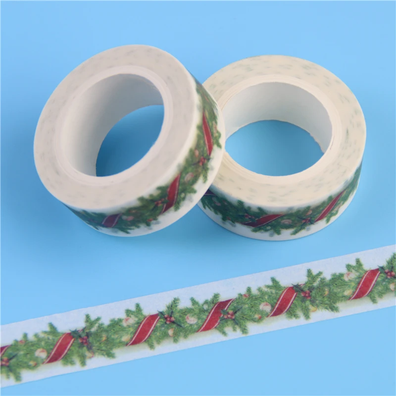 Клейкая лента с рождественским рисунком для скрапбукинга Diy клейкая