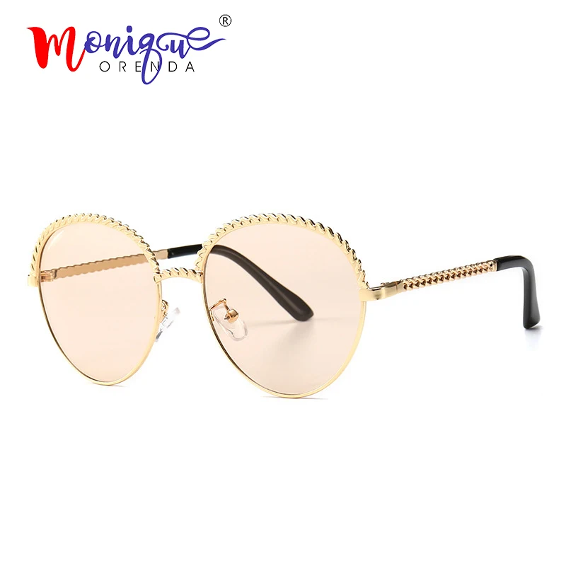 Солнцезащитные очки в винтажной веревочной оправе женские модные дизайнерские