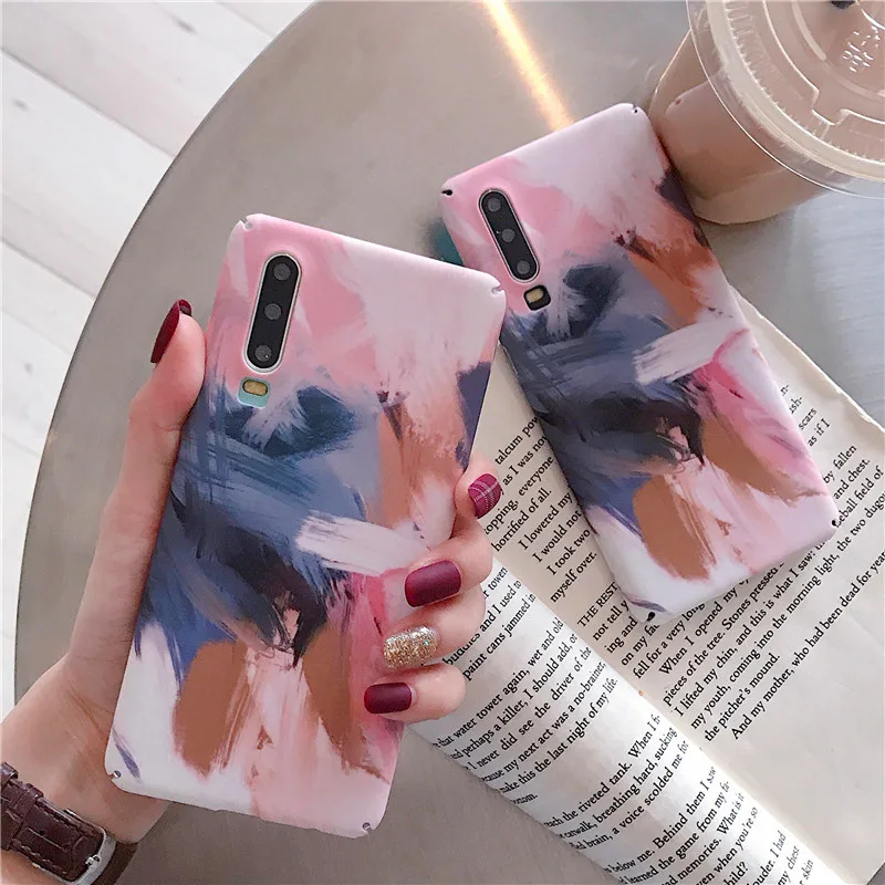 Художественный чехол для телефона с масляной росписью huawei P20 lite Жесткий Чехол Nova