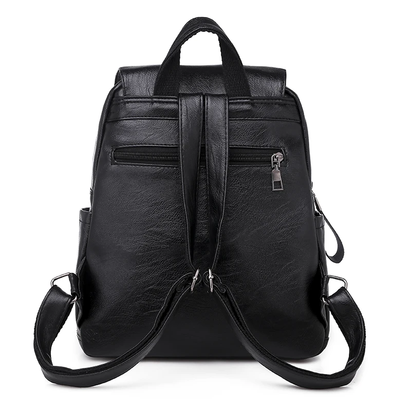 Новый женский кожаный рюкзак Модный повседневный в стиле ретро для женщин и