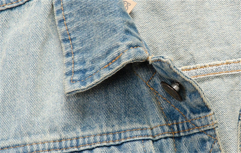 

Men's New Spring Autumn 80s Vintage Denim Vest Male high-grade Sleeveless cotton Jackets Hole Jeans fashion Brand Waistcoat big